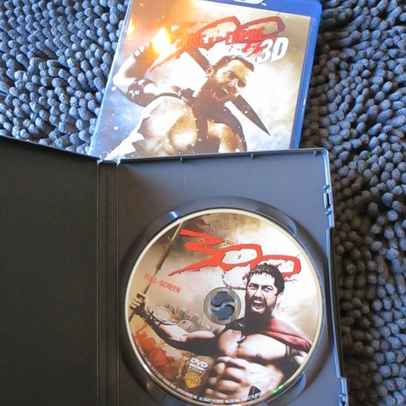 Excellent Used Condition 300 Full Screen DVD & 300 Rise of An Empire Blu Ray 3D - Picture 5 of 8